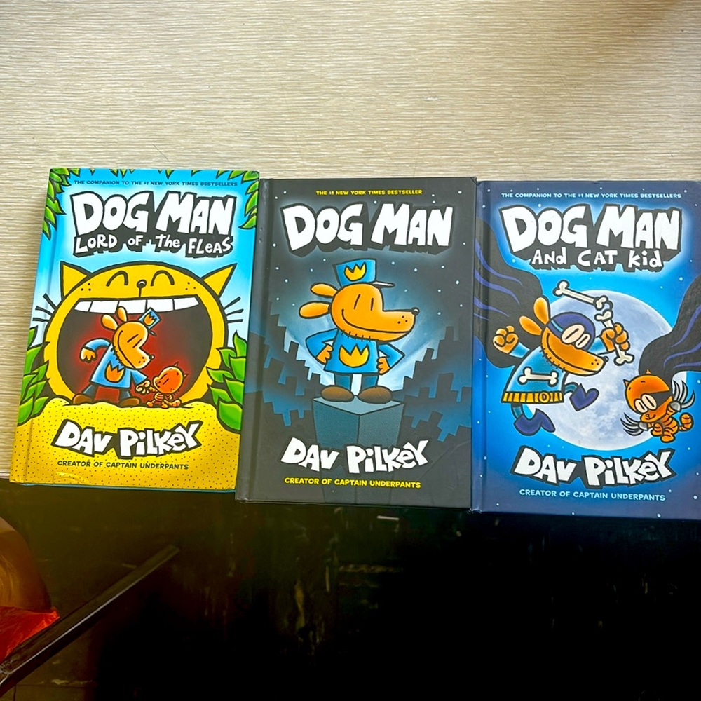 DOG MAN set of 3 books by Dav Pilkey